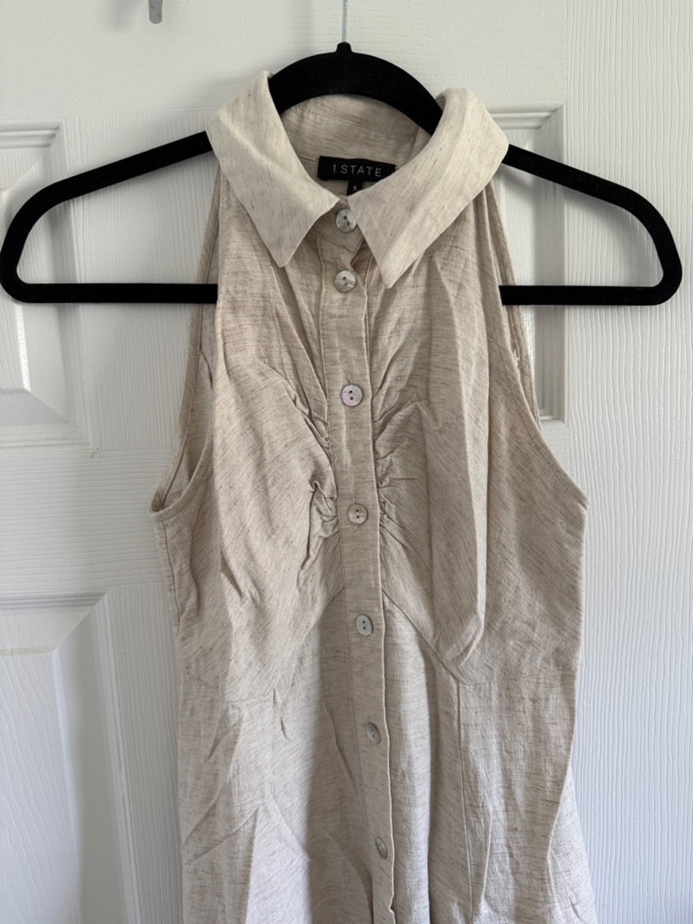 1. State buttoned maxi dress